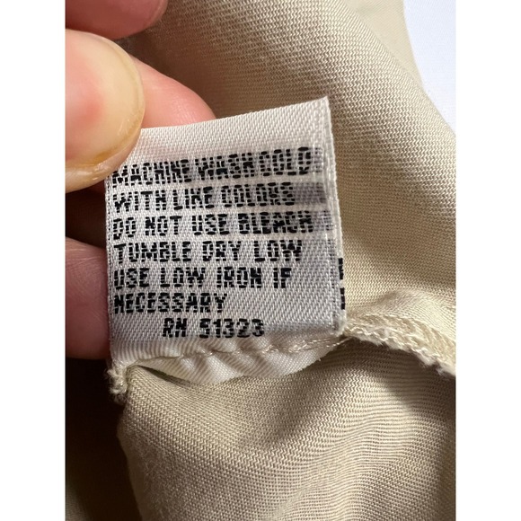 Kenneth Cole Womens Khaki Safari Utility Shirt Dress Belted Tan Size 6 Office - Picture 11 of 12